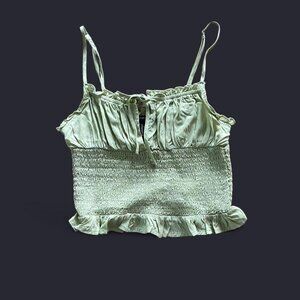 Forever 21 Women's Green Crop-top